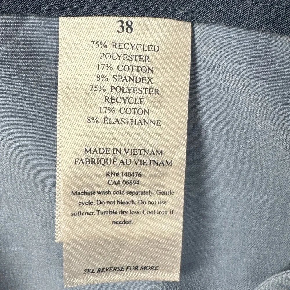 Faherty All Day Shorts Mens 38 Light Blue Hybrid Stretch Quick Dry Flat Front